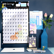 100-day plan Student creative message memo Learning growth Self-discipline table Class schedule Wall sticker decoration