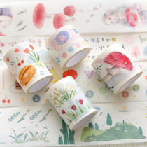 Hand account tape special ink small fresh cute text girl heart and paper tape sticker hand account decorative vector