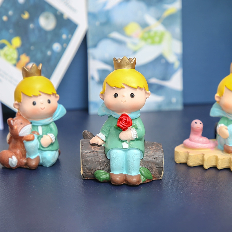 Hoàng tử nhỏ đồ trang trí bằng nhựa sáng tạo bạn gái dễ thương trẻ em quà tặng sinh nhật phim hoạt hình phụ kiện máy tính để bàn Quà tặng nhỏ phụ nữ - Trang trí nội thất