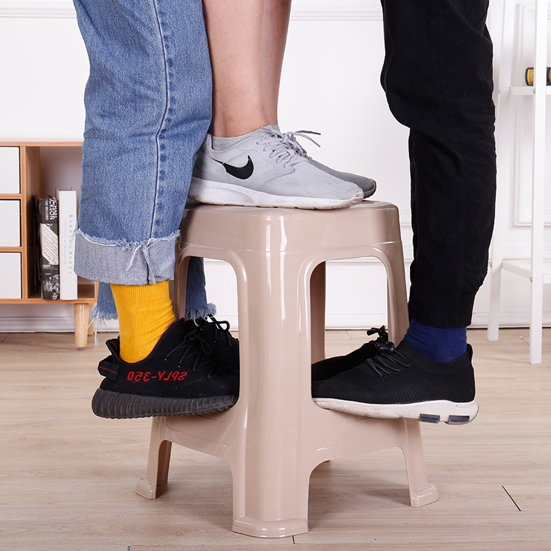 Plastic Stools High Bench Home Fashion Thickened Adults Modern Minimalist Chair Living Room Fashion Table Non-slip Rubber Stool