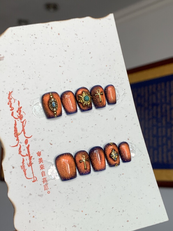 Tanghesnail『Ankh』 Original Egyptian Element Ankh Cross Nail Art Wearable Nails Exotic Style Tanghesnail『Ankh』 Original Egyptian Element Ankh Cross Nail Art Wearable Nails Exotic Style