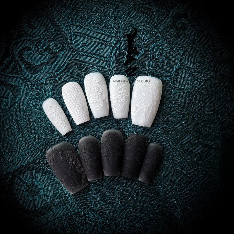 Tanghesnail『Hometown•Flocked Mongolian Horse』Original Mongolian Style Wearable Nails Autumn and Winter Matte High-End