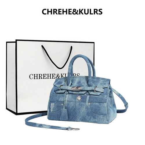 CHREHE&KULRS Портативная оригинальная джинсовая сумка на одно плечо
