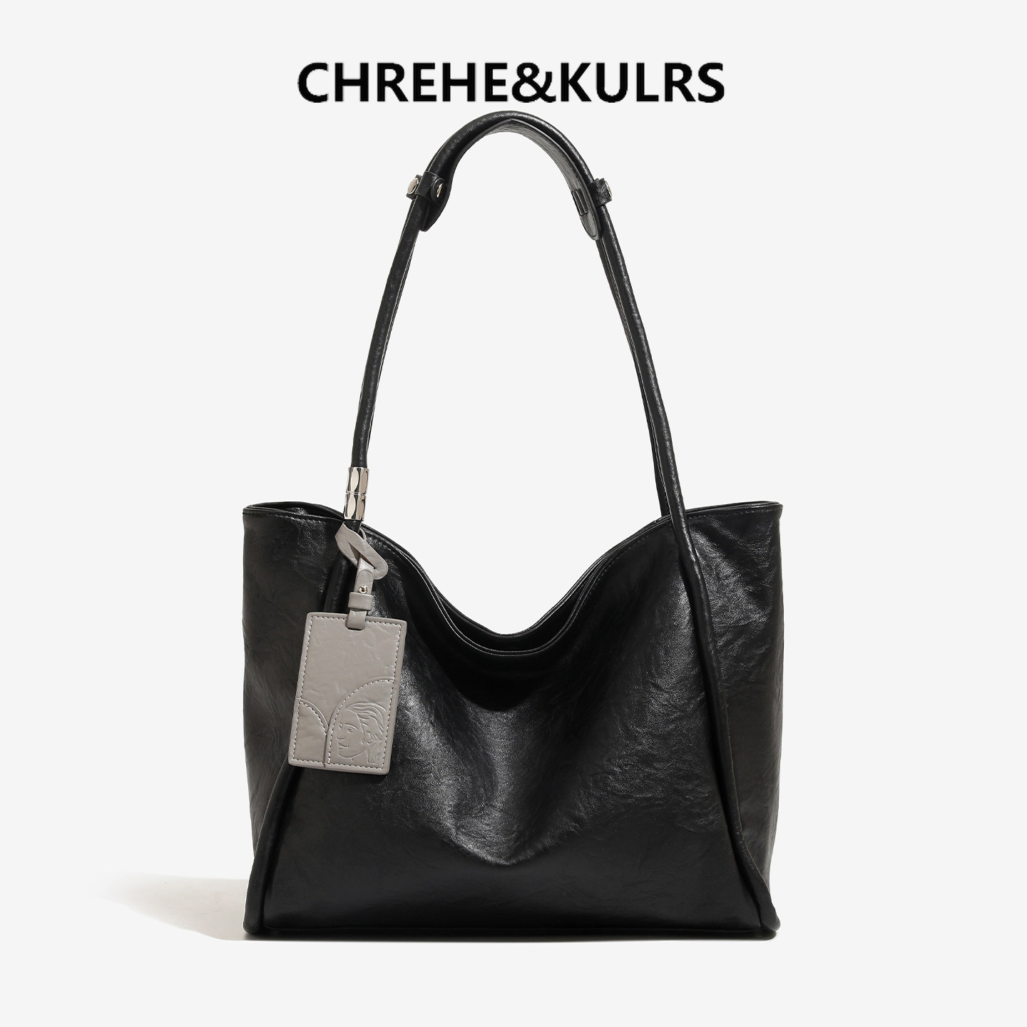 CHREHE&KULRS Niche Genuine Leather Large Capacity Tote Bag for Women 2026 New Arrival Commuter Shoulder Underarm Bag - Thumbnail 3
