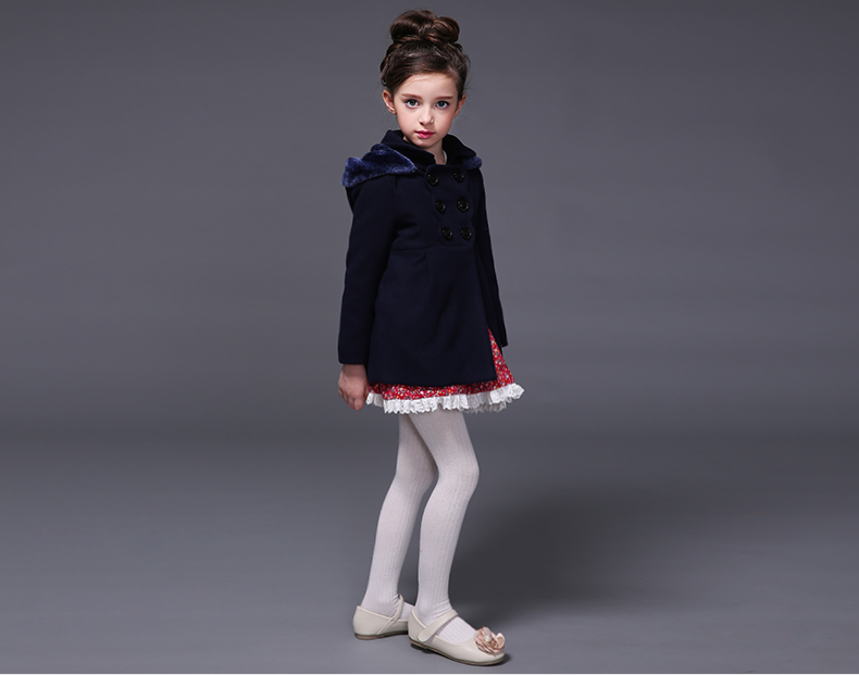 Manteau pour fille MIQIDIDA en mélange - Ref 2162345 Image 13
