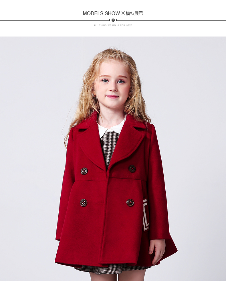 Manteau pour fille MIQIDIDA en mélange - Ref 2161735 Image 16