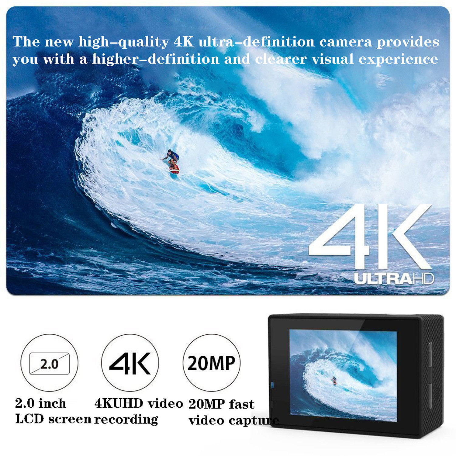Спортивная камера Video 4K 30M водонепроницаемый HD Cam Wi -Fi DV 