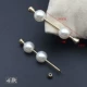 Khóa xoắn ốc đôi đầu ngọc trai pin pin trâm cài khóa khăn quàng cổ áo len áo len móc khóa