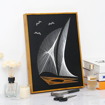 Smooth nail winding painting diy handmade winding string painting creative opening birthday gift material