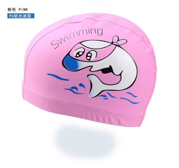 Goggles đầy đủ các bộ phim hoạt hình tiểu học mũ bơi cho bé gái bơi lội tinh tế HD bơi thoải mái cho trẻ em đào tạo - Mũ bơi 	mũ hồ bơi