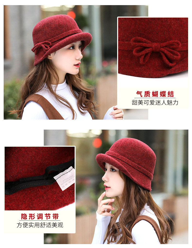 Chapeau pour femme en Melange de laine - Ref 3234059 Image 8