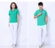 Jinguan 19 mới áo thun cotton quần nam và nữ cỡ lớn nửa tay áo Jiamusi nhóm nhảy vuông mua đồ thể thao - Thể thao sau