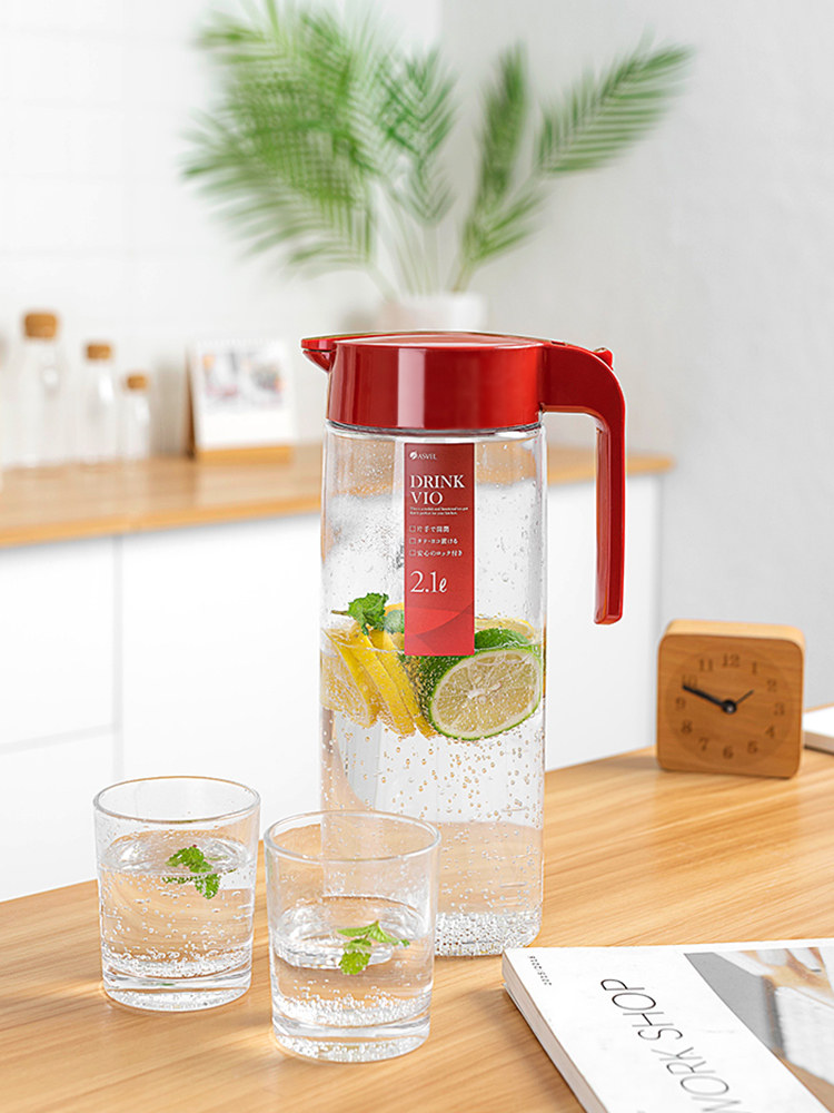 Japan asvel high temperature cold water kettle Household plastic sealed cold water kettle Large capacity cold water cup cold water kettle