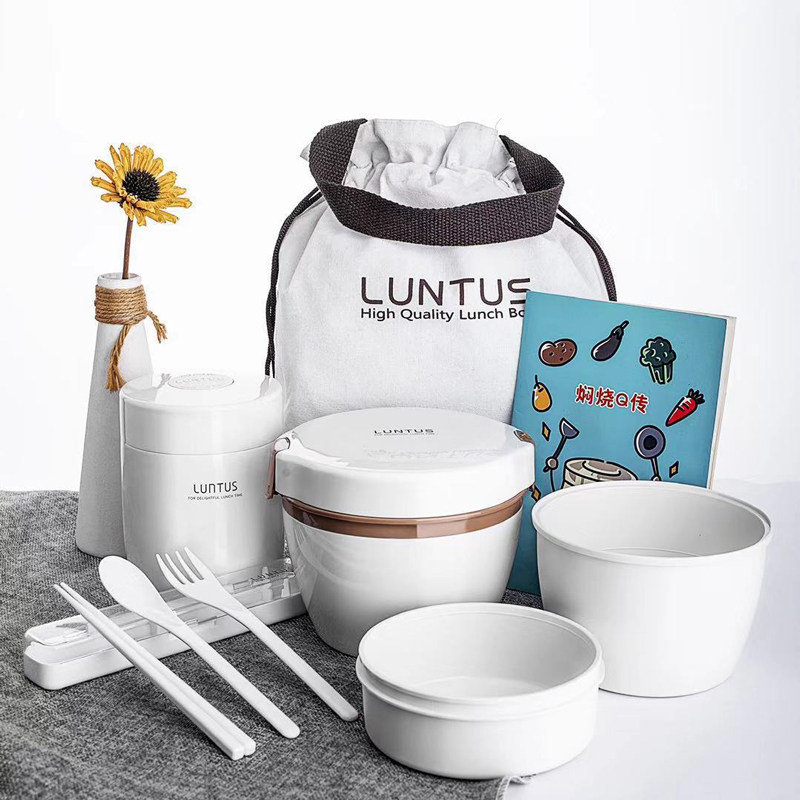 Japan's ASVEL insulation bucket lunch box 304 stainless steel double-layer student children's lunch box Japanese-style microwave heating