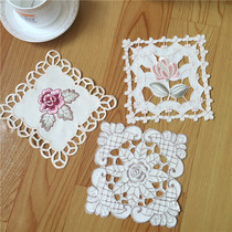Clear special sale of foreign trade original computer embroidery cup cup cup mat decoration pad Vase mat