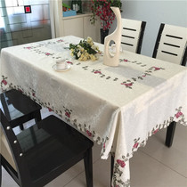 Foreign trade original single European style of pastoral computer embroidery tablecloth Dining tablecloth Tea bar fine hollow
