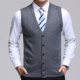 Áo vest nam mùa xuân và vest vest vest không tay áo len áo len trung niên áo len cardigan áo len dệt kim