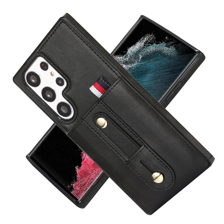 Metal Rivet Leather Card Holder High End Premium S22, S22 , S22 , S21, S21 , S21, S23, S23 Plus, S23 Ultra Note 20, Note 20
