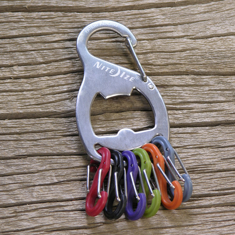 Nay love Niteize Calle Stainless Steel Key Buckle Magic Color 8 Words Button Waist Hanging Creative Gift Key Hanging Accessories