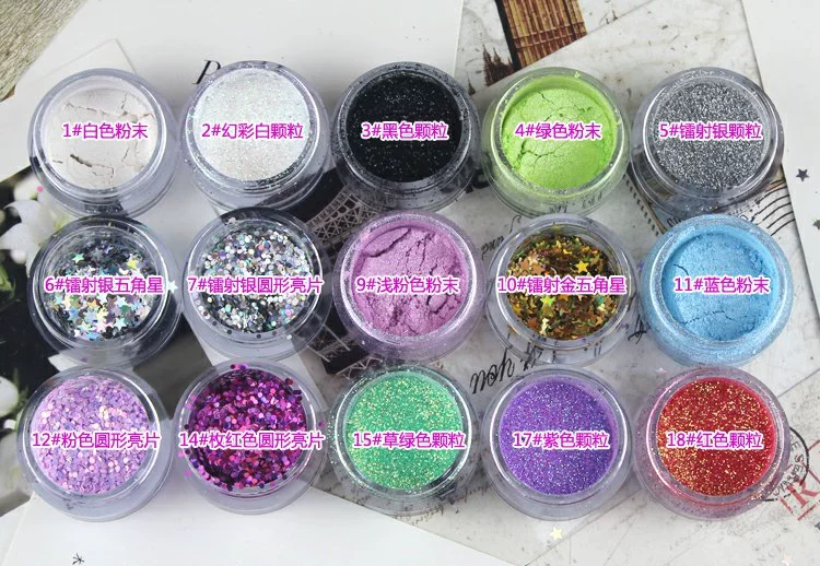 Chương trình biểu diễn cho trẻ em nổi bật Long lanh làm sáng bột Làm đẹp phấn mắt Nail Hạt phấn mắt Pearl bảng phấn mắt nội địa trung