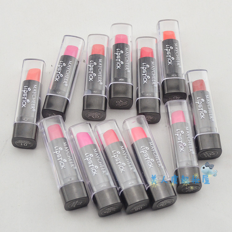 12 gói Beauty MA MAYACHER thỏi son mẫu mini Son môi chống thấm nước dưỡng ẩm không dễ tẩy - Son môi black rouge ver 3
