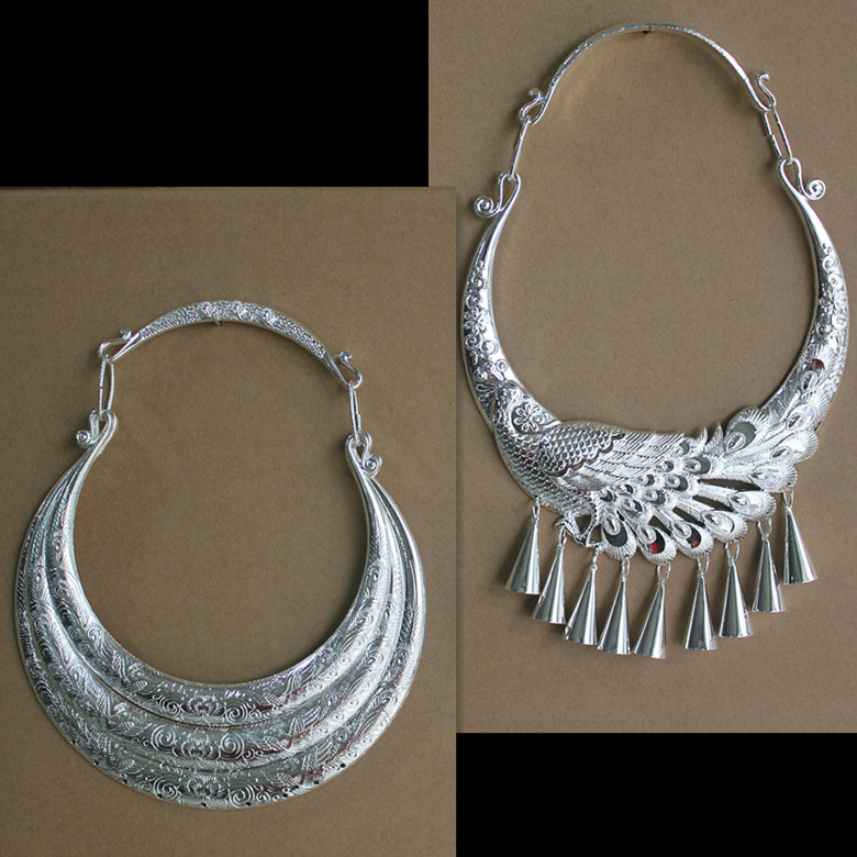 New silver accessories ring Miao head decoration silver hat ethnic stage performance Your adult children deserve a ring of silver accessories