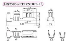 Red Star plug - in with terminal press reed HX25056-PT YST025-L 8000