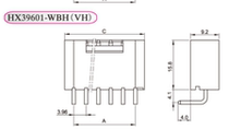 HXH Red Star HX39601-2BH VH-2BH Red Yellow Blue Blue Blue Black Black Pin Cocket Connector