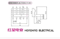 Red Star CH5 08 connector 5058 5 08-2A 3A 4A 5A 6A 6A needle Block HX50803 5 08mm
