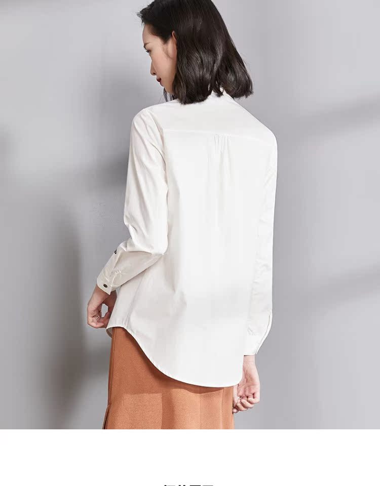 [79 nhân dân tệ mới] Áo sơ mi nữ Ximan nữ 2018 mới mùa thu Hàn Quốc áo dài tay cotton hoang dã chuyên nghiệp kiểu áo sơ mi nữ