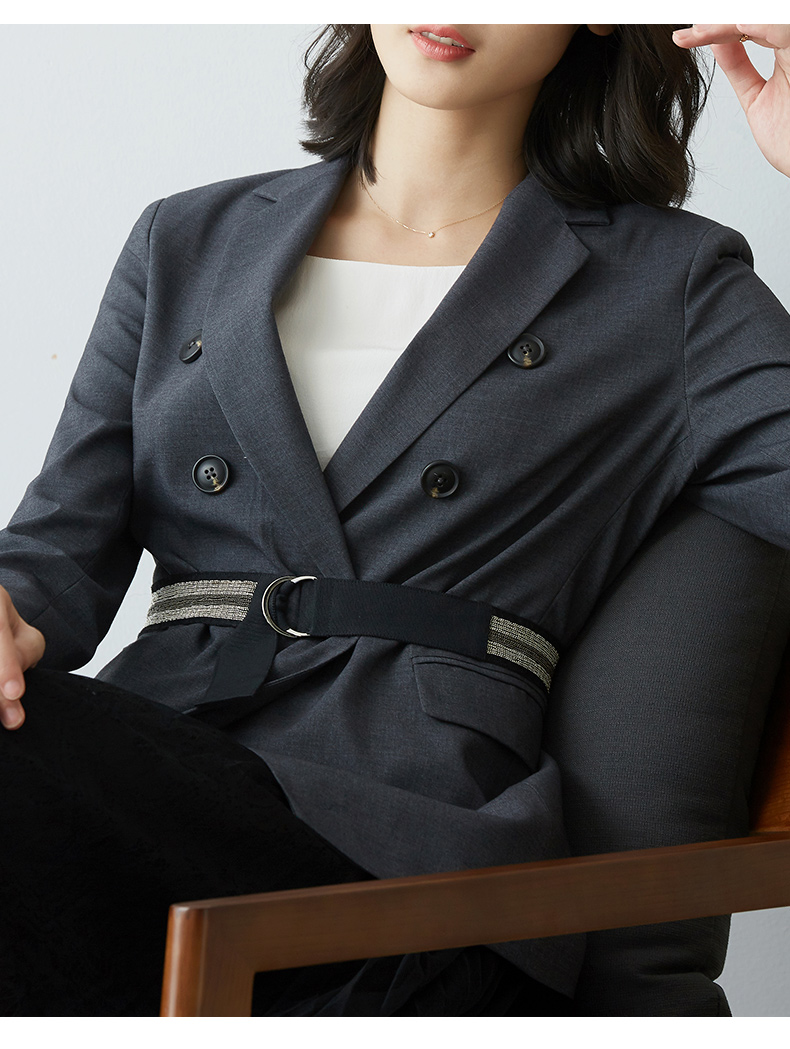 [156 nhân dân tệ mới] Áo khoác vest nữ dáng dài tay dài phần mỏng 2018 xuân giản dị phù hợp với nữ nhỏ thời trang công sở nữ cao cấp