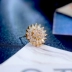 Thời trang tinh tế zircon bông tuyết mặt trời hoa nhỏ trâm chống ánh sáng cardigan khóa phù hợp với áo len phụ kiện pin ghim cài áo sơ mi nam Trâm cài