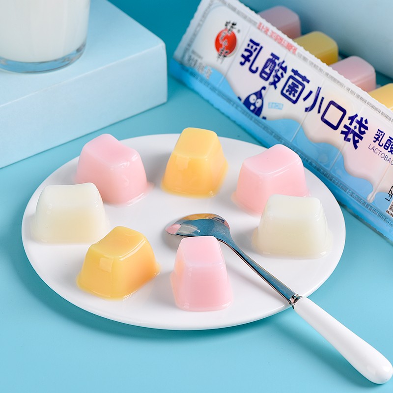 蜡笔小新乳酸菌小口袋果冻〖90g〗混合口味儿童休闲零食果冻布丁