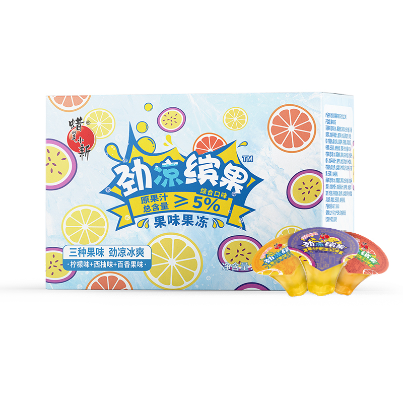 蜡笔小新劲凉缤果味果冻整箱2kg