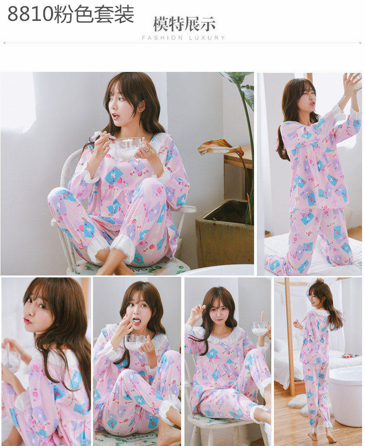 Pyjama pour femme      en Coton à manches - Ref 2996005 Image 27