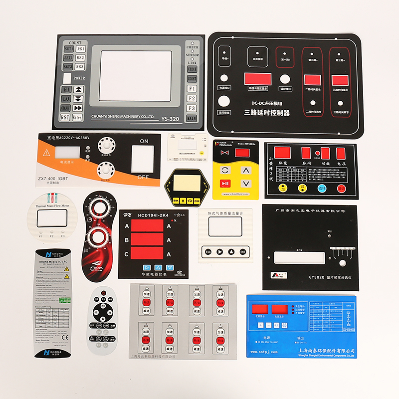 Pvc Surface-Mounted Buttons, Pc Instrument Panel, Pet Surface-Mounted Membrane Switches