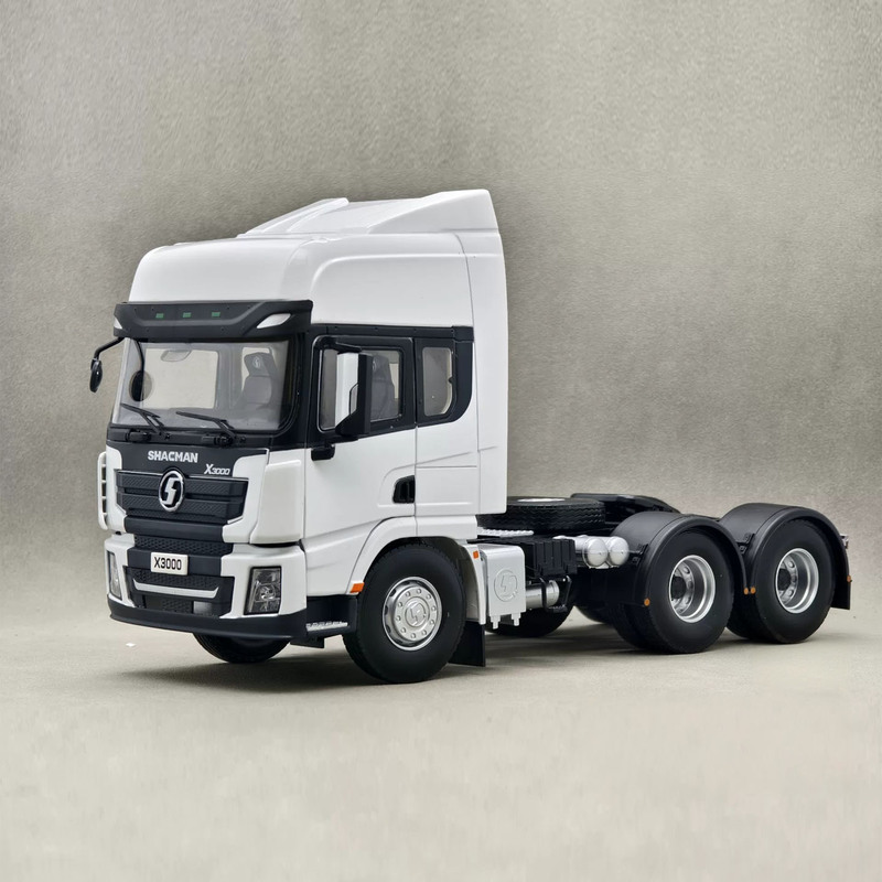 1:24 Original Shaanxi Automobile Delong X3000 Shacman Heavy Truck Tractor Head Truck Model Alloy White