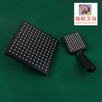 ABS black top spray handheld shower head set household combination nozzle set square large area shower