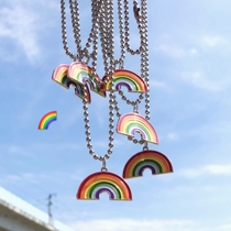European and American personality ins Harajuku rainbow necklace retro tramping dirt cool girl childish fun couple girlfriends gift