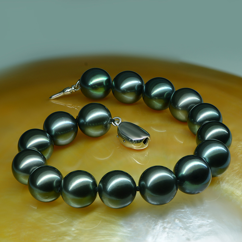 Tahitian Black Mother-Of-Pearl Bracelet, High-Quality South Sea Pearls, 925 Silver, Men's and Women's Couple Style Jewelry