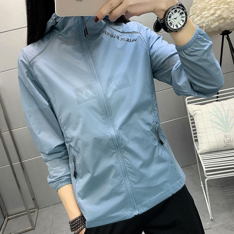21 new spring and summer couple sunscreen clothing for men and women thin all-match anti-UV breathable quick-drying long-sleeved jacket