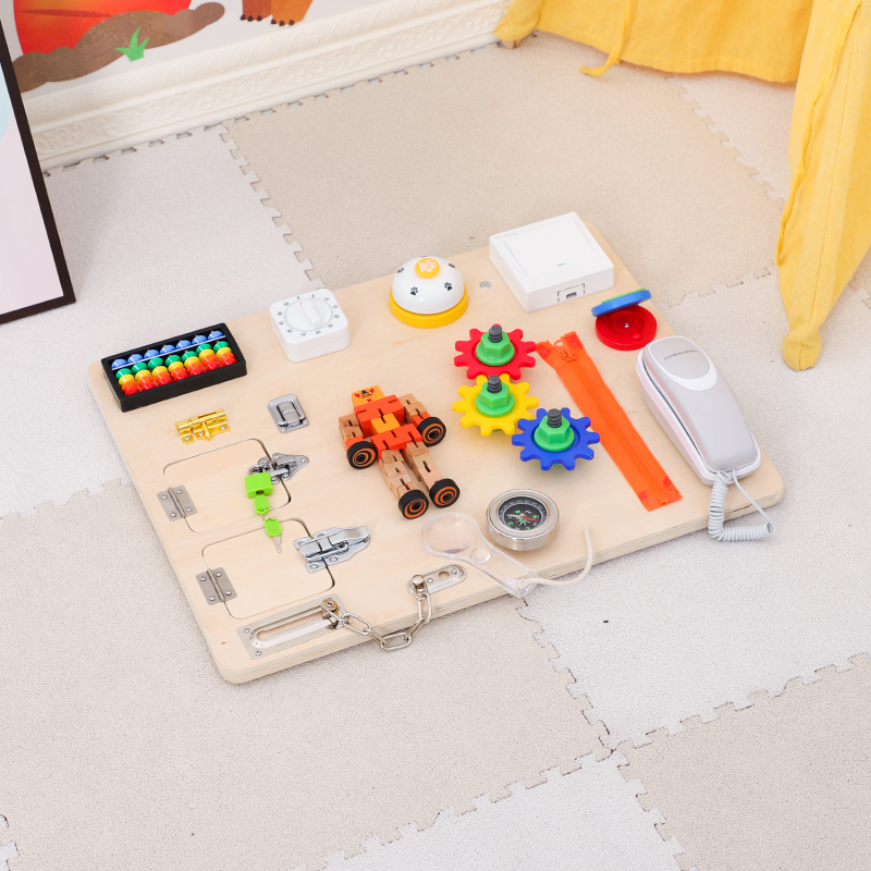 Children's early teaching toy intelligence enlightenment multi - function game busy board male and female gift 2 - 3 - 4 years old