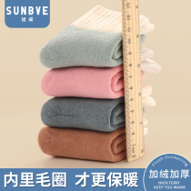 Xuwei autumn and winter childrens thickened socks Baby socks Baby stockings Pure cotton childrens socks winter thickened