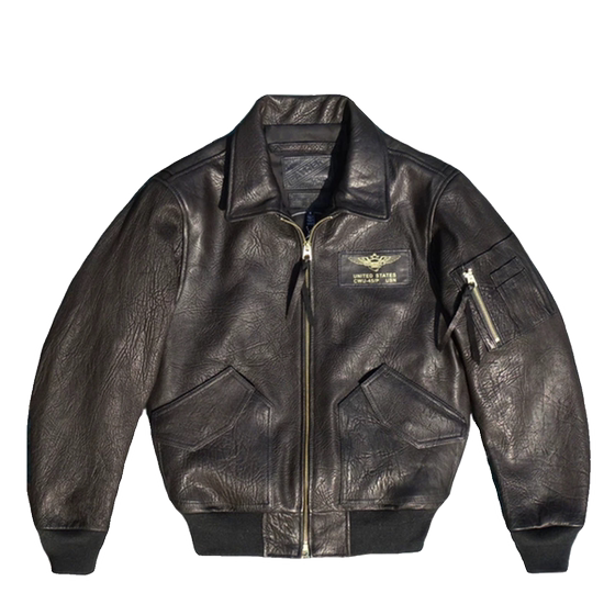 狂野山羊皮！进口奢侈级哑光粗纹理野山羊皮45P宽松欧版飞行服