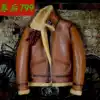Limited-time 799 brown imported sheepskin fur one-piece male B3 thickened warm vintage classic leather leather men
