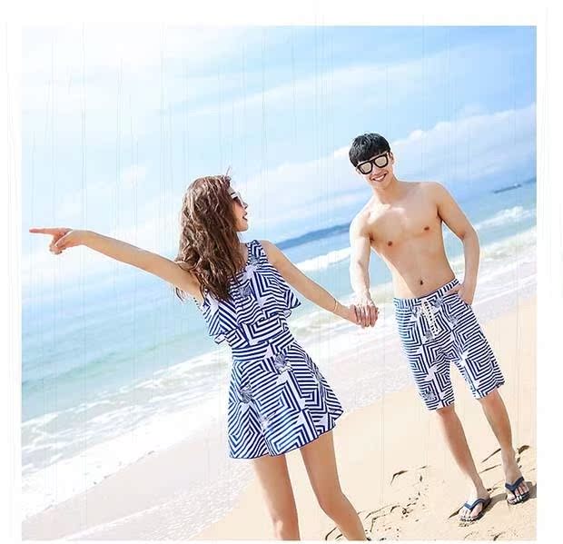 Cặp đôi quần ba lỗ nữ quần short áo tắm cặp đôi 2019 mới hè hè bãi biển nóng bỏng váy lỏng - Vài đồ bơi 	đồ đôi đi biển cho mẹ và bé trai