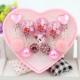 Bông tai trẻ em clip mà không xỏ lỗ tai pha lê trẻ em mặt dây tai em bé tai clip cô gái nhẫn công chúa nhẫn trang sức - Nhẫn