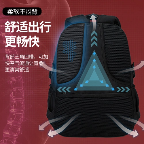 Рюкзак, вместительный и большой модный трендовый ноутбук для отдыха для путешествий для школьников, бизнес-версия, подходит для студента