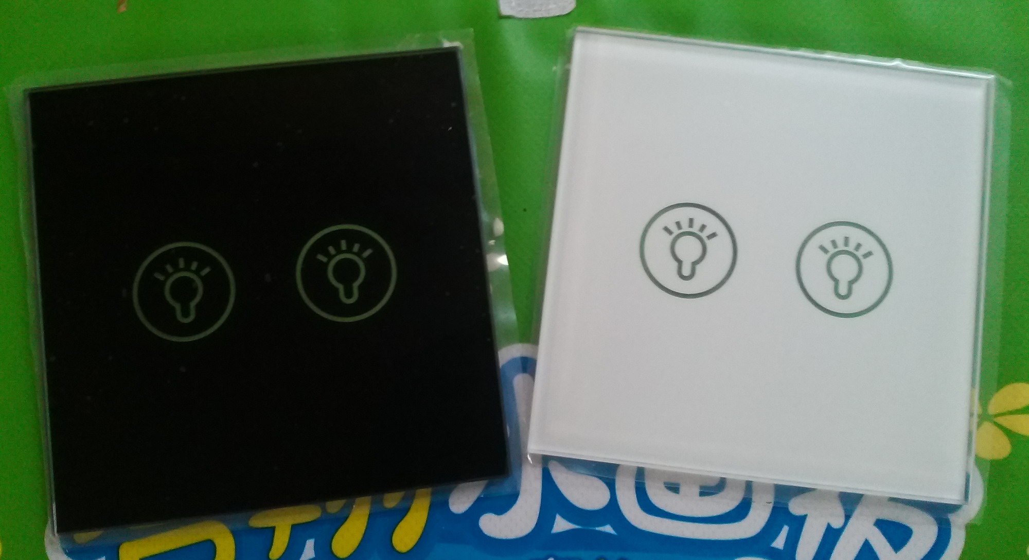 Smart switch panel Touch switch panel Switch panel Glass 123 keys black and white