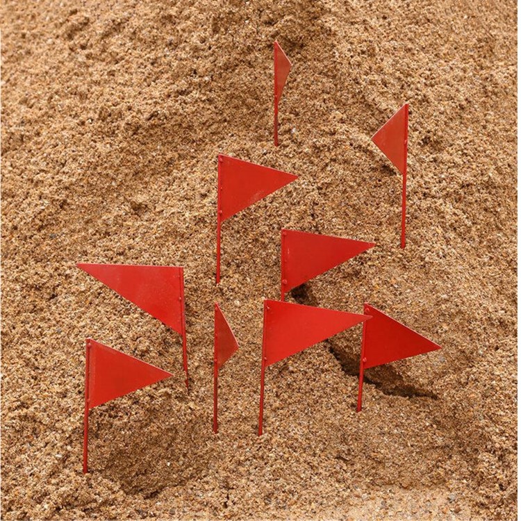 Winning Crown Small Iron Flag Triangle Flag Track-and-field Sport Logo Banner Lead Ball Throwing Far-Ness Inserted Flags Flags Flags